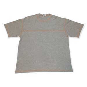 Arizona Jean Co Men’s Short Sleeve Thick Tee Gray w/Orange Threading Size XL
